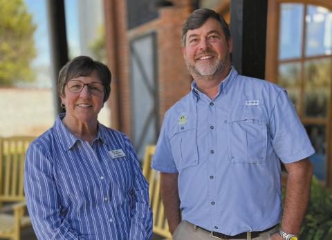Carol Robeson and Henry Hicks, the owners of Forsyth Antiques and More, outside of their business. GALAI ENGLISH/Contributed