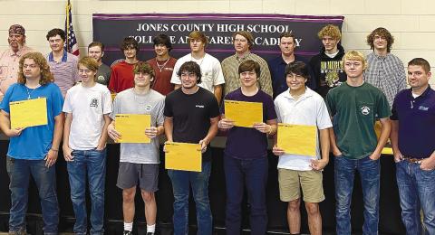 Pictured are (front row, l-r); Devin Goetz, Chase Baker, Carson Lumley, Will Wood, Mickey Corley, C.J. Scott, Waylon Horsting and Brandon Keith Gattie; (back row) S. Mark Smith, Jacob Bridgeman, Matthew Nasworthy, Elijah Ammons, Nathan Creamer, Connor Bass, Parker_Henley, Caden Hurst, Dillan Cable and Samuel Jackson. CONTRIBUTED