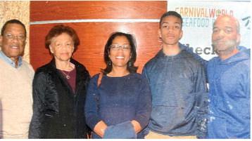 Lamar (l-r) with wife Geraldine, Charisee, Austin and Yul. CONTRIBUTED
