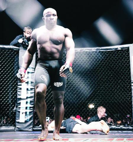 Former Greyhounds football and wrestling standout Torrez Finney will fight again in Dana White’s Contender Series on Aug. 20. Courtesy of Combat Night MMA