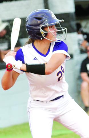 Ella Jenkins waits for the pitch last week against Houston County. BRAD HARRISON/Staff