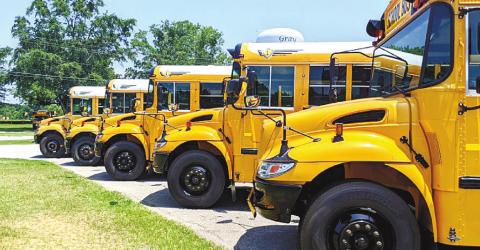 The 10 new school buses approved for purchase will include seven propane buses, the first time use of propane buses in the county. CONTRIBUTED
