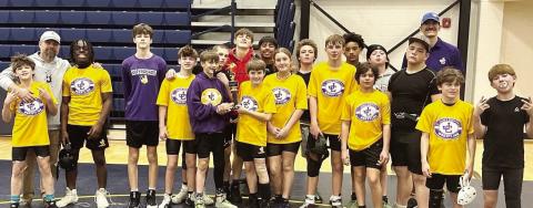 A tournament full of hard work resulted in a finish near the front of the pack for Jones County’s middle school wrestlers on Saturday. Taking the mats in LaGrange, the Greyhounds placed fourth in the Dariel Daniel Grind. Jones County will host the region tournament on Saturday at JCHS. CONTRIBUTED