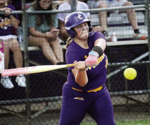 Kadi Sargent places the ball into play against Ola. BRAD HARRISON/Staff