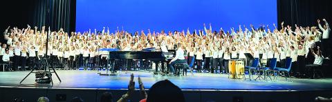 Students from all over Georgia who sang at the Georgia Statewide Elementary Honor Chorus. CONTRIBUTED