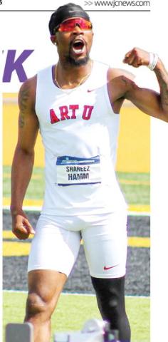 Having won a national title and set multiple school records, Olympic aspirations are next for Shareez Hamm. COURTESY OF ART UNIVERSITY