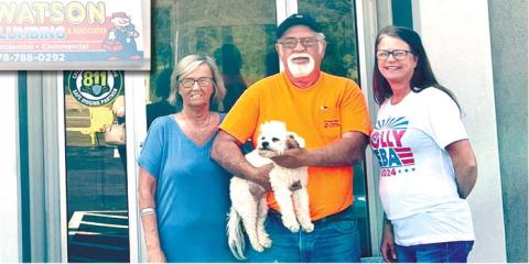 Denise Watson and Johnny Watson with their office manager, Kim Vinson. (Left to right)