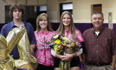 The Volley Hounds recognized their six seniors prior to Thursday’s match against Piedmont Academy. BRAD HARRISON/Staff