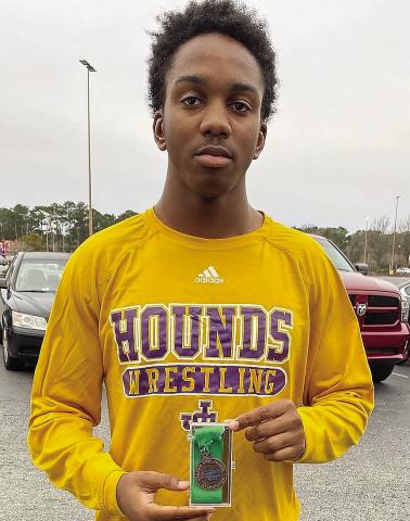 David Little was one of three state placers for the Greyhounds at the state tournament. CONTRIBUTED