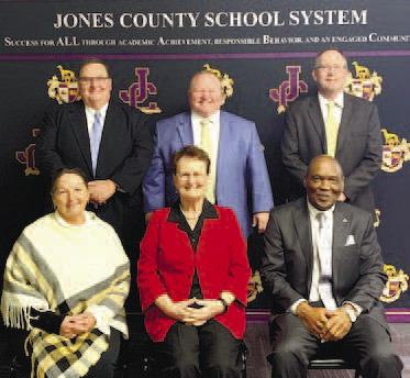 An updated portrait of Jones County Board of Eduction members taken at the Jan. 10 meeting. CONTRIBUTED